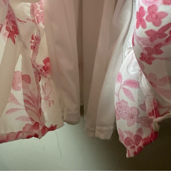 Emma & Elsa Dress Girls Size 4 White & Pink Flower Print Dress w/Ruffles - Picture 6 of 6